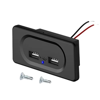 3.1 Una Doppia porta USB Caricabatteria da Auto Adattatore per Presa di corrente da 12V/24V USB del Pannello di Alimentazione con LED per Marino Moto Barche Camion CAMPER