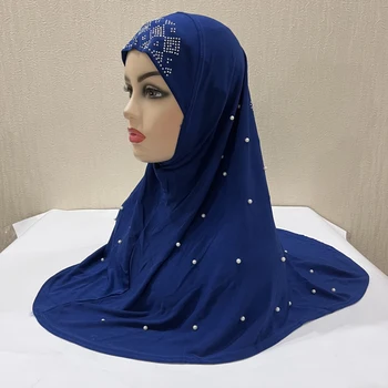 H016 ultima musulmani amira hijab con Liste di alta qualità islamico sciarpa araba cappelli donna headwrap ramadan pregare cappelli
