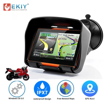 EKIY 4.3 pollici di GPS del Motociclo di Navigatore Motore di Navigazione per Auto IPX7 Impermeabile all'Aperto del Touch Screen Bluetooth Integrato 8GB Gratuito Mappa