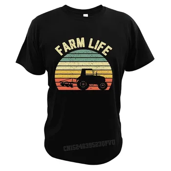 Retrò Farm Life T-Shirt Agricoltore Design Farm Gli Amanti Divertente Vintage Tee In Cotone Di Alta Qualità Premium T-Shirt Oversize Camisas