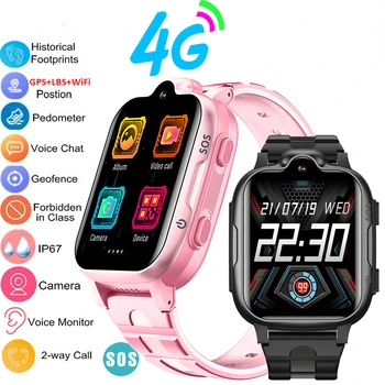 4G SIM Card Smartwatch Per Bambini, Wifi, GPS Tracker Smart Orologi Voice Chat Video Chiamata per Bambini Smart Watch Monitor Per Xiaomi Huawei
