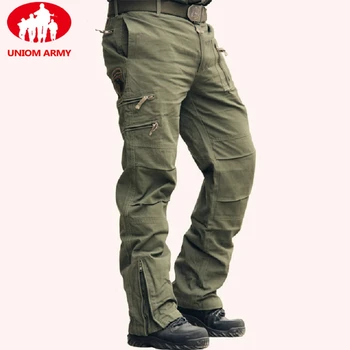 2023 Uomo Cargo Pantalone Cotone Esercito Tattico Militare Pantalone Uomo Vintage Camo Verde Molte Tasca Cotone Camouflage Nero Pantaloni