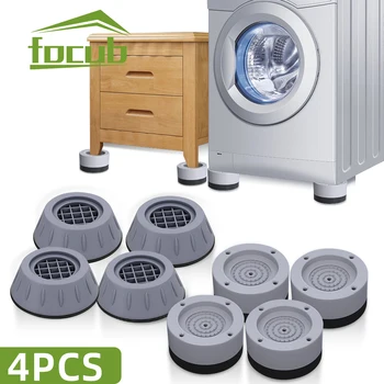 4Pcs Anti-Vibrazione in Gomma Lavatrice Piedi Pastiglie Anti Slip Mat di Supporto per Tutte le lavatrici Stabilizzatore Mobili Pastiglie