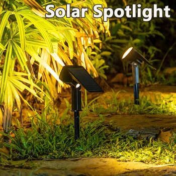 1Pcs Solar Powered 7LED Lampada Regolabile Solare Faretto In Terra IP65 Impermeabile Paesaggio illuminazione da Parete Illuminazione per Esterni