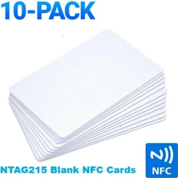 10Pcs NTAG215 Vuoto NFC PVC Tag 13,56 Mhz Supporto TagMo Scrivere i Dati Impermeabile Amibo Gioco Produzione della Carta