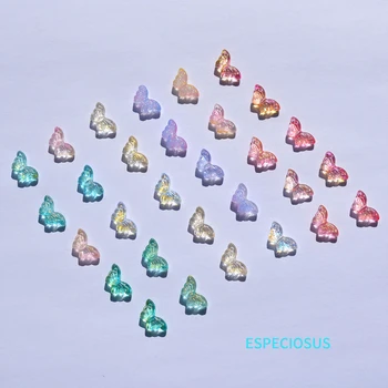 Fai da te Accessori Gioielli 15MM Multi Colore Placcato Cristallo Farfalla Perline di Vetro Trasparente Distanziale Orecchino di Fare Reparto 10pcs