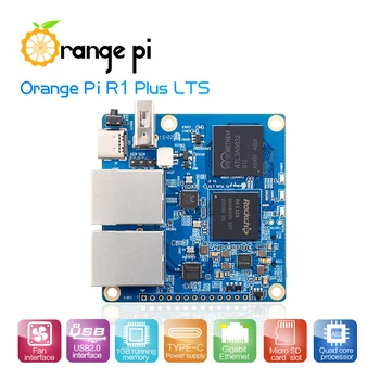Orange Pi R1 Plus LTS 1GB di RAM Rockchip RK3328 Dual Gigabit LEDE SBC (Single Board Computer Mini PC OpenWrt Scheda di Sviluppo