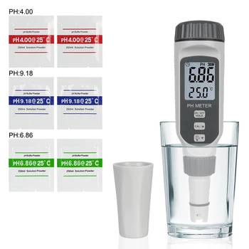 Il Tipo di penna Tester di Qualità dell'Acqua di Misura pH818 Portatile Acidometer per Acquario Acidità Metro pH818 Professionale pH-Metro