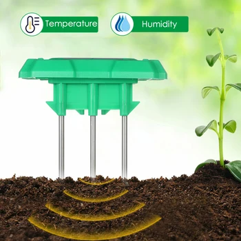 BT App di Controllo di Temperatura del Suolo Sensore di Umidità Misuratore di Irrigazione del Suolo Termometro Umidità Sensore Funziona con Smart Water Timer