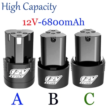 Alta Capacità 12V 6800mAh Universale Batteria Ricaricabile Per elettroutensili avvitatore Elettrico trapano Elettrico Batteria agli ioni di Litio