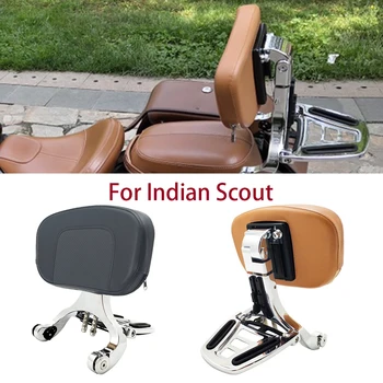 Moto Pieghevole schienale Regolabile Multi Scopo Driver Schienale Cromato Nero Per Indian Scout 2014-2021