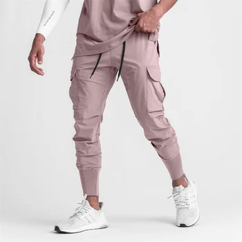 2023 fitness uomini pantaloni sportivi streetwear all'aperto pantaloni casual di alta elasticità pantaloni da uomo di moda multi-pocket abbigliamento da uomo
