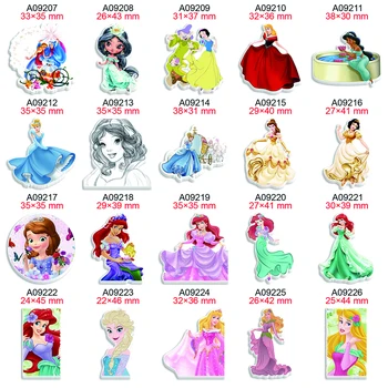 Personaggio dei cartoni animati Principessa Disney in Resina Flatback Planare Stampato Congelati 30Pcs per il fai da te Hairbows Artigianato Decorazione di Fascino