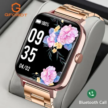 GFORDT LW82 Pro Bluetooth Chiamata Smart Watch di Donne e di Uomini Smartwatch Moda Orologio da donna IP68 Impermeabilizzano la Ragazza Fitness Bracciali
