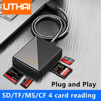 UTHAI Quattro-In-One Card Reader del Telefono Mobile della Macchina fotografica del Computer CF/MS/SD/TF Card USB3.0 Compatibile Con Windws, Mac OS, Linux