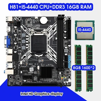 H81 scheda Madre KIT LGA 1150 suite dotato di processore Intel core i5 4440 processore DDR3 16GB (2 x 8GB) 1600MHz RAM memoria