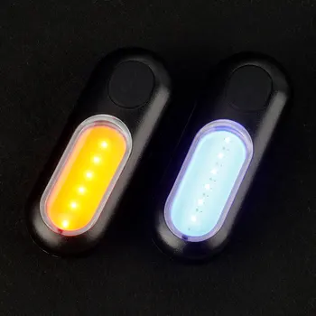 Bicicletta 2 Colori chiari in 1 Lampada della PANNOCCHIA LED 5 Modalità di W/ Modalità di Memoria batteria Interna Ricaricabile Li-batteria Reggisella e la Cinghia di Montaggio