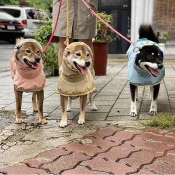 4 Colori Estivi Cane Tuta Impermeabile Per Piccoli Grandi Cani Impermeabile Riflettente Pioggia Cappotto Impermeabile Con Cappuccio Giacche Outdoor