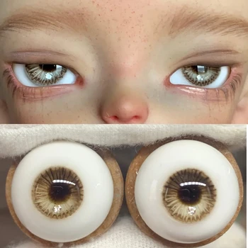 BJD doll bulbi oculari sono adatti per 1/3 1/4 1/6 dimensione Occhi per giocattoli carino intonaco Marrone, occhio di diamante pattern di accessori per le bambole