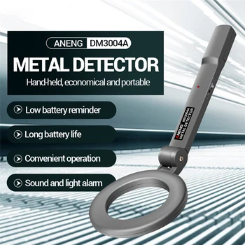 Metal Detector DM3004A in mano Portatile Pieghevole di Metallo Localizzatore Tracker Pinpointer Allarme Sensibili Ricerca di Bobina di Metallo Rilevare Strumento