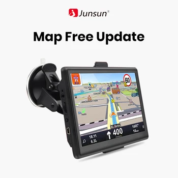 Junsun D100 Auto Navigazione GPS 7 Pollici Touch Screen 256M+8G FM Vocali, Mappa Europa Aggiornamento Gratuito per Camion Navigatori GPS
