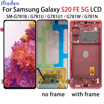Per Samsung Galaxy S20 FE 5G Display LCD SM G781B Touch Screen Digitalizzatore Assembly Per Samsung S20 Fan Edition LCD Replair Parti