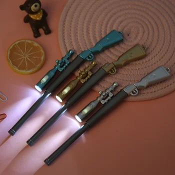1pcs 0,5 mm Incandescente Pistola Modellazione Giocattolo Penna Creativa Pistola a Forma di Luce di Gel Penna per i Bambini Regalo di Fermo Scuola di Forniture all'Ingrosso