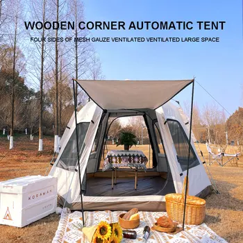 4-6 Persona Esterna Tenda Da Campeggio Automatica Rapida Per Aprire Il Telo Antipioggia Impermeabile Tende Famiglia All'Aperto Di Configurazione Istantanea Tenda Tenda Turistiche