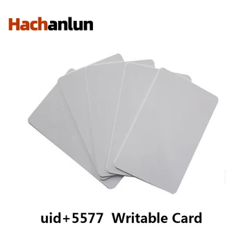 5/10pcs Dual Chip di IC + ID UID + 5577 RFID Smart Card Composito 125KHZ EM4305 13,56 MHZ Ripetibile Cancellabile Scheda di Accesso