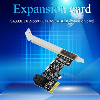 PCIe a 2 Porte SATA 3 III 3.0 6 Gbps SSD Adattatore PCI-e PCI Express x1 Controller Scheda di Espansione di Supporto di Windows XP/2003/vista