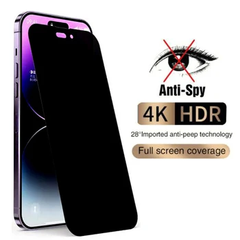 100D Anti Spy Vetro Temperato Per iPhone 14 13 12 mini 11 Pro Xs Max X XR Privacy Screen Protector Iphone 7 8 6 Plus SE 2020 Film