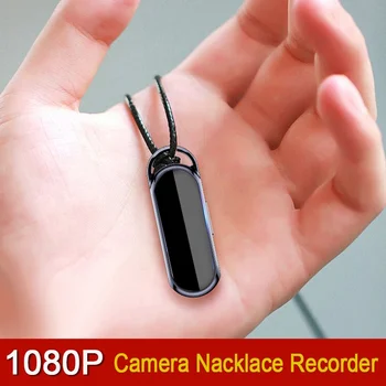 Piccolo Indossabile 1080P Micro Videocamera con Un Clic Registrazione Segreto Mini DV Telecamera Video Registratore Vocale Corpo Cam Sport Clip Collana