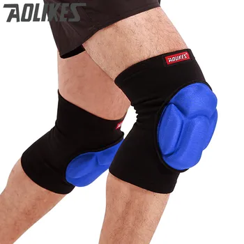 AOLIKES 2Pcs Basketball knee pads Adulto Calcio tutore per ginocchio Gamba di sostegno Manica ginocchio Protettore di Vitello Supporto di Sci/Snowboard Kneepad