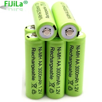 4~20 PZ 1,2 V 3000 MAh NI MH AA Pre-cargado Bateras Recargables NI-MH Recargable Batera Para Utilizzi Micrfono De La Cmara