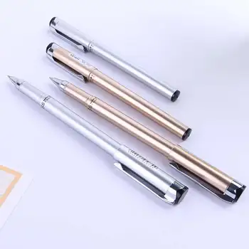 Metallo 2pcs Inchiostro Nero penna gel nera per ufficio penna di scrittura degli studenti penne esame di scrittura semplice scuola di moda articoli di cancelleria