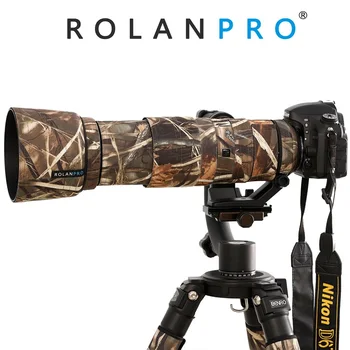 ROLANPRO Coperchio dell'Obiettivo per Nikon AF-S 200-500mm f/5.6 E ED VR Camouflage Cappotto Copertura per la Pioggia Pistole Caso Obiettivo Manica