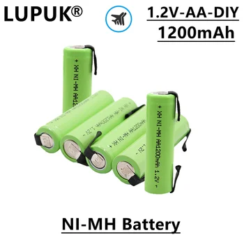 LUPUK-AA NMH Batteria Ricaricabile, fai da te, 1.2 V, 1200mAh, Leggero, Facile da Trasportare, Utilizzato Per lo Spazzolino da denti, Rasoio Elettrico, Ecc