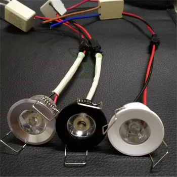LED mini Downlight Armadio Sotto la Luce del Punto 1W 3W da Incasso a Soffitto per Lampada AC85-265V Dimmerabile 27mm Giù le luci con conducente