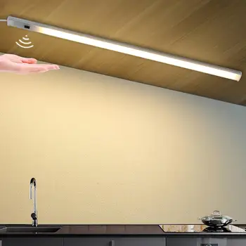 USB 5V Alimentato Smart LED della Luce di Striscia di Mano Sweep lampadina del Sensore di Profilo di Alluminio luce per Armadio da Cucina Armadi armadio