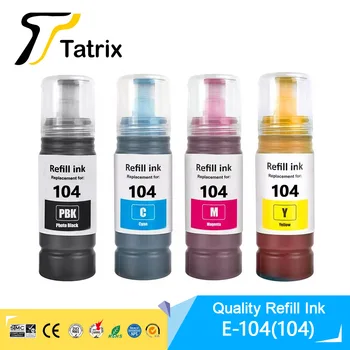 Tatrix 104 Premium Colore Compatibili Bulk Bottiglia di Acqua a Base di Ricarica di Inchiostro Per Epson ECOTANK ET-2710 ET-2720 ET-4700 Stampante