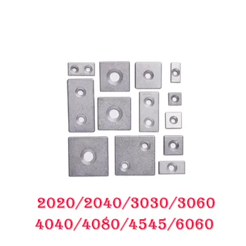 5pcs 2020 2040 3030 4040 Profilo di Alluminio Tappo di Copertura in lamiera Con Fori Singoli Profilo Standard Raccordi 6063-T5 CNC Stampante 3D