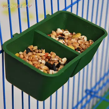 Uccello Pappagallo Cibo, Ciotola Per L'Acqua Alimentatore Di Plastica Piccioni Uccelli Gabbia Di Sabbia Coppa Alimentazione Titolare