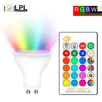 GU10 Lampada LED RGB 8W RGBW RGBWW GU10 Spot Led Luce 220V 110V RGB Lampada Bombillas Led GU 10 a 16 Colori con Telecomando
