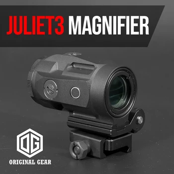 SS JULIET3 3X Magnifier l'Ambito di Lavoro Con la Reflex Ottiche Red Dot Sight Per Airsoft Pulsante Montare Distanziali