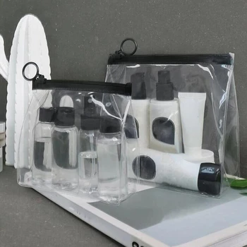 In PVC Trasparente, Bagno Cosmetico Sacchetto Trasparente a Cerniera Sacchetto di Trucco Impermeabile Lavare Toeletta Cosmetici Organizzatore del Sacchetto di Immagazzinaggio Caso