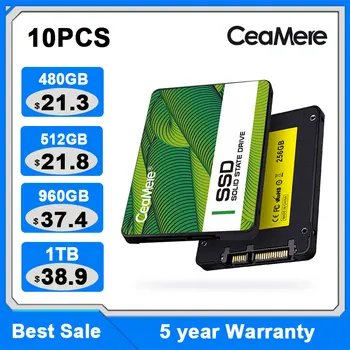 CesMere 10PCS Sata3 Ssd 128GB 240GB 120 gb e 256 GB, 512 GB 1TB Hdd da 2,5 Disco Rigido Disco Da 2,5 