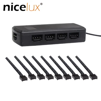 Pluggable Filo Distributore di Dialogo per la Connessione 4 pin RGB LED Luce di Striscia 1 a 4 da 1 a 9 Scatola di Giunzione Connettore