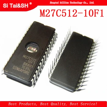 10pcs/lotti M27C512-10F1/12F1 27C512 M27C512 eprom, Uv 512 KBIT CDIP-28 chip di Memoria