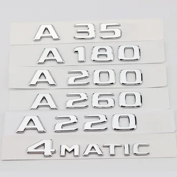 ABS 3D di Automobile del Cromo Lettere Tronco Emblema Distintivo Per Mercedes A35 AMG A45 A220 A260 A180 A200 W176 W177 Logo Adesivo Accessori