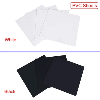 PVC Pannelli di Plastica, Fogli di Cloruro di Polivinile Tavole in Bianco/Nero di Spessore 0.2/0.3/0.4/0.5/0.8/1mm